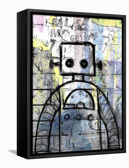 Graffiti Robot Color-Roseanne Jones-Framed Premier Image Canvas