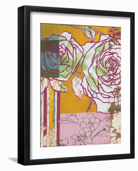 Graffiti Rose II-Liz Jardine-Framed Art Print