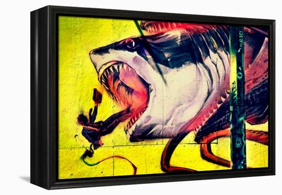 Graffiti Shark 5 Pointz New York City-null-Framed Stretched Canvas