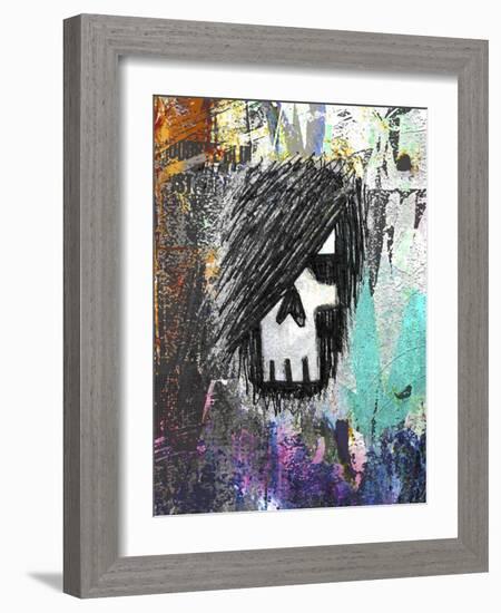 Graffiti Sketch Skull-Roseanne Jones-Framed Giclee Print