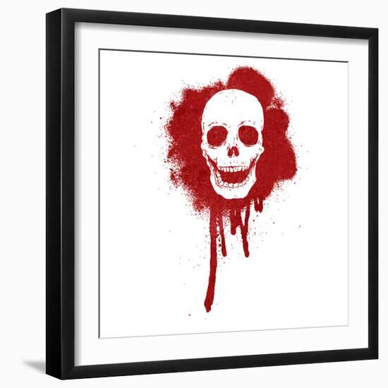 Graffiti Skull Blood Red-lineartestpilot-Framed Photographic Print