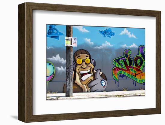 Graffiti Street Art in the Wynwood Art District of Miami, Florida, United States of America-Gavin Hellier-Framed Photographic Print