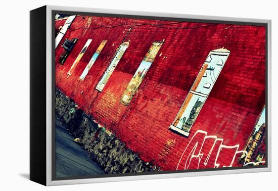 Graffiti Windows Brooklyn NY-null-Framed Stretched Canvas