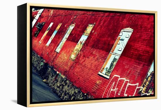 Graffiti Windows Brooklyn NY-null-Framed Stretched Canvas