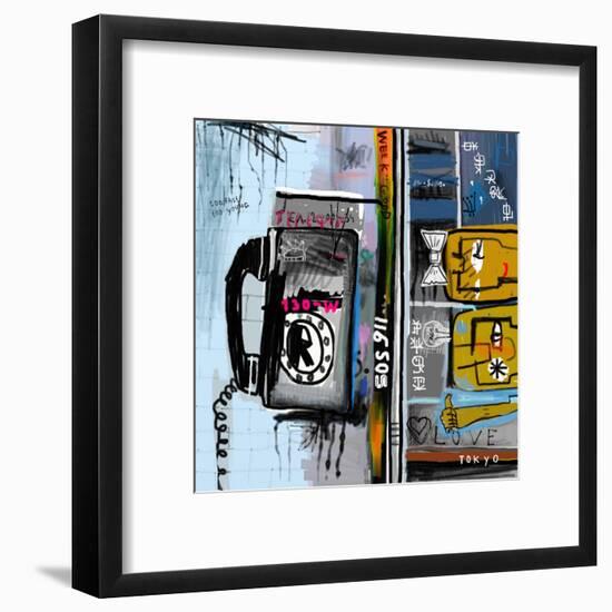 Graffiti with Telephone-Dmitriip-Framed Art Print