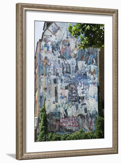 Graffito Wall Off Tottenham Court Road, London, England, United Kingdom, Europe-James Emmerson-Framed Photographic Print