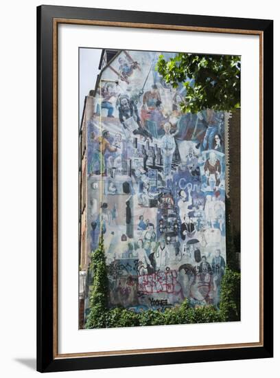 Graffito Wall Off Tottenham Court Road, London, England, United Kingdom, Europe-James Emmerson-Framed Photographic Print