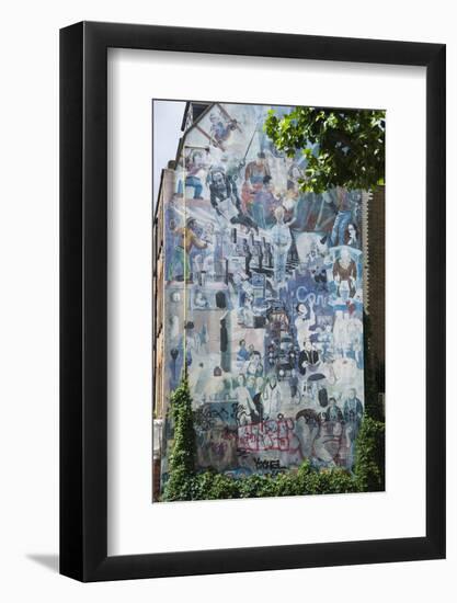 Graffito Wall Off Tottenham Court Road, London, England, United Kingdom, Europe-James Emmerson-Framed Photographic Print