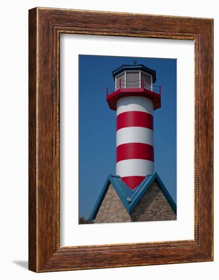 Grafton Illinois Red and White Striped Lighthouse-Joseph Sohm-Framed Photographic Print