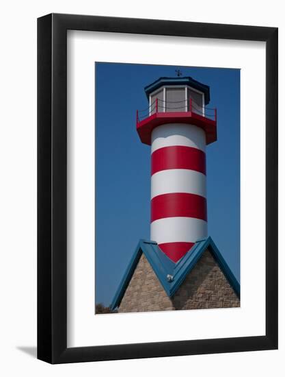 Grafton Illinois Red and White Striped Lighthouse-Joseph Sohm-Framed Photographic Print