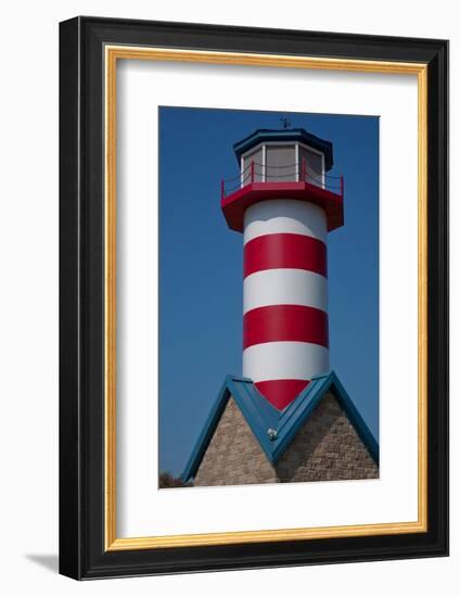 Grafton Illinois Red and White Striped Lighthouse-Joseph Sohm-Framed Photographic Print