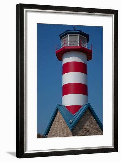 Grafton Illinois Red and White Striped Lighthouse-Joseph Sohm-Framed Photographic Print