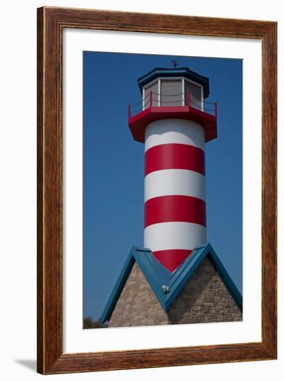 Grafton Illinois Red and White Striped Lighthouse-Joseph Sohm-Framed Photographic Print