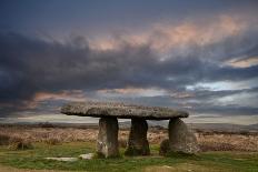 Lanyon Quoit, a Neolithic tomb, under a stormy sky, UK-Graham Eaton-Photographic Print