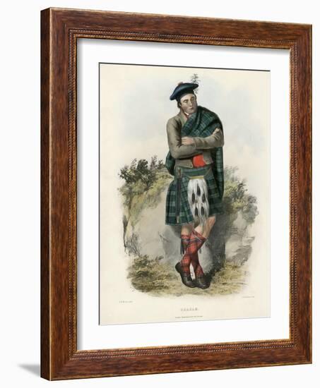 Graham , from the Clans of the Scottish Highlands, Pub.1845 (Colour Litho)-Robert Ronald McIan-Framed Giclee Print