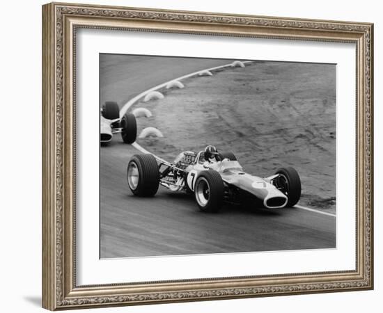 Graham Hill in a Lotus 49, French Grand Prix, Le Mans, 1967-Maxwell Boyd-Framed Photographic Print