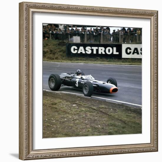 Graham Hill Racing a Brm P261, British Grand Prix, Brands Hatch, Kent, 1966-null-Framed Photographic Print