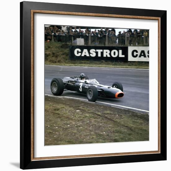 Graham Hill Racing a Brm P261, British Grand Prix, Brands Hatch, Kent, 1966-null-Framed Photographic Print