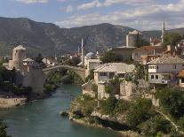 The New Old Bridge Over the Fast Flowing River Neretva, Mostar, Bosnia, Bosnia-Herzegovina, Europe-Graham Lawrence-Photographic Print