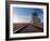 Grain elevator and railroad track, Milk River, Alberta, Canada-null-Framed Photographic Print