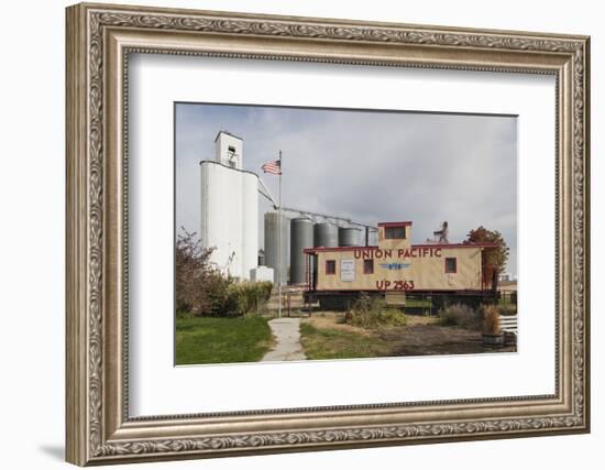 Grain Elevator, Hershey, Nebraska, USA-Walter Bibikow-Framed Photographic Print