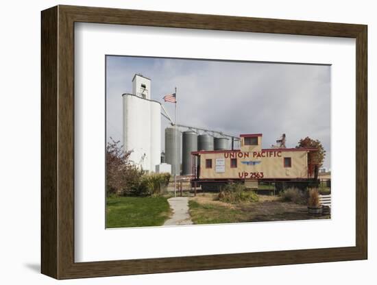 Grain Elevator, Hershey, Nebraska, USA-Walter Bibikow-Framed Photographic Print