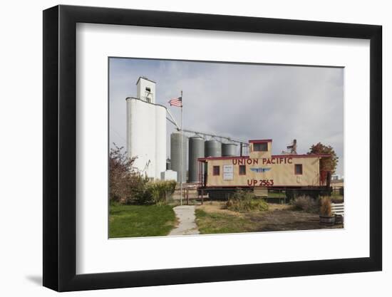 Grain Elevator, Hershey, Nebraska, USA-Walter Bibikow-Framed Photographic Print