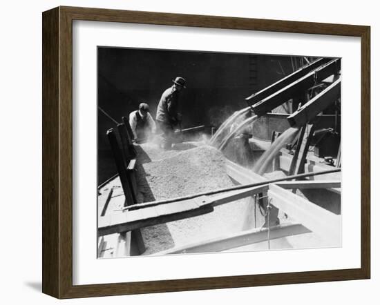Grain Elevators Filling Barges-Robert Hunt-Framed Photographic Print