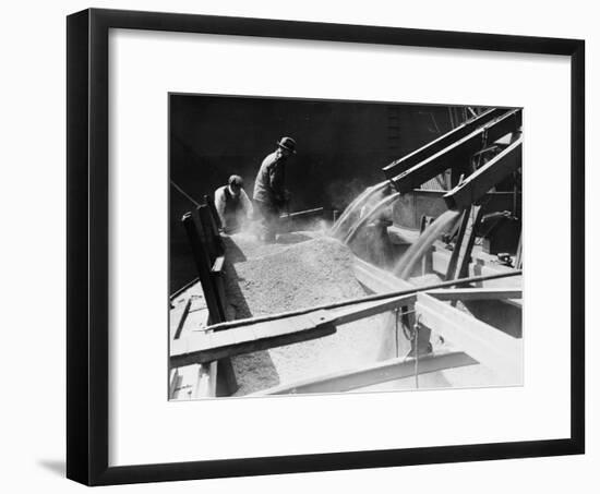 Grain Elevators Filling Barges-Robert Hunt-Framed Photographic Print