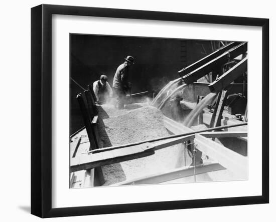 Grain Elevators Filling Barges-Robert Hunt-Framed Photographic Print