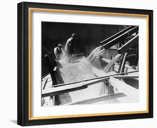 Grain Elevators Filling Barges-Robert Hunt-Framed Photographic Print