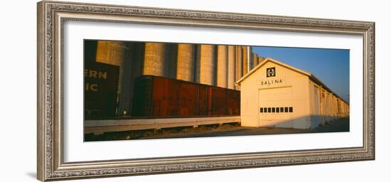 Grain Silo Railroad Station, Salina, Kansas-null-Framed Photographic Print