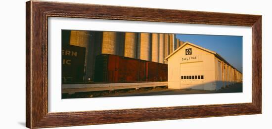 Grain Silo Railroad Station, Salina, Kansas-null-Framed Photographic Print