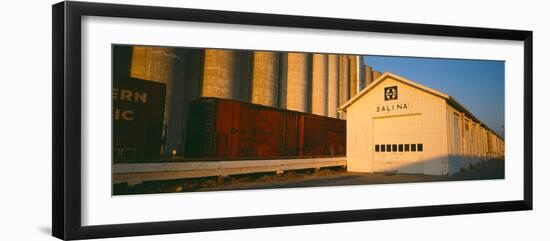 Grain Silo Railroad Station, Salina, Kansas-null-Framed Photographic Print
