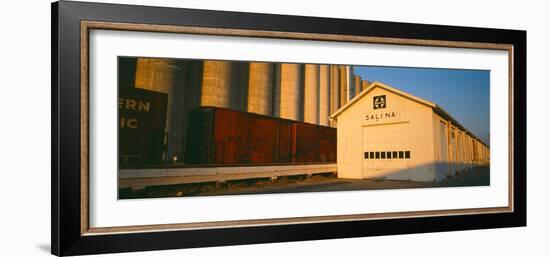 Grain Silo Railroad Station, Salina, Kansas-null-Framed Photographic Print