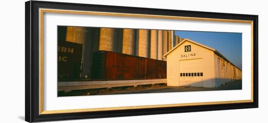 Grain Silo Railroad Station, Salina, Kansas-null-Framed Photographic Print