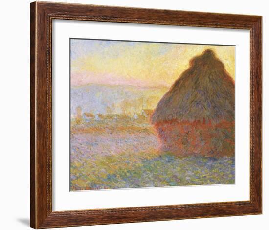 Grainstack (Sunset), 1891-Claude Monet-Framed Premium Giclee Print