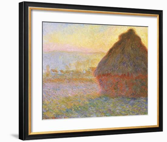 Grainstack (Sunset), 1891-Claude Monet-Framed Premium Giclee Print