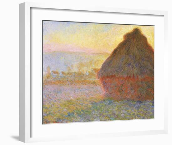 Grainstack (Sunset), 1891-Claude Monet-Framed Premium Giclee Print