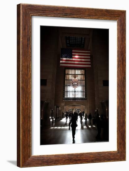 Gramd Central Station American Flag NYC-null-Framed Photo