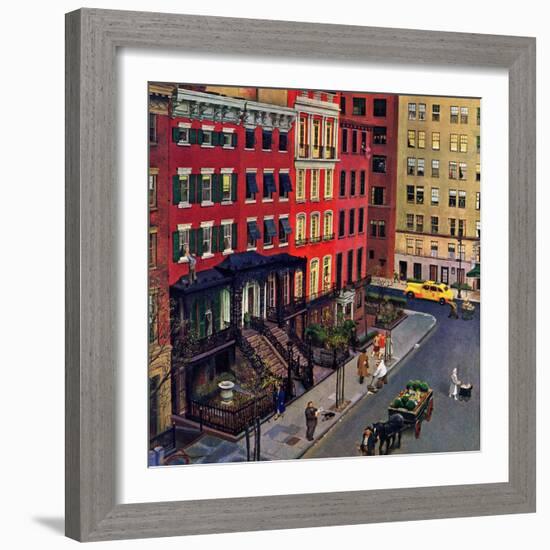 "Gramercy Park," March 25, 1944-John Falter-Framed Giclee Print