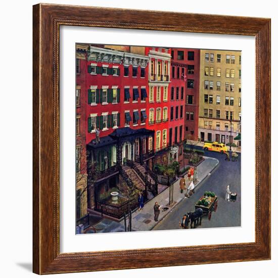 "Gramercy Park," March 25, 1944-John Falter-Framed Giclee Print