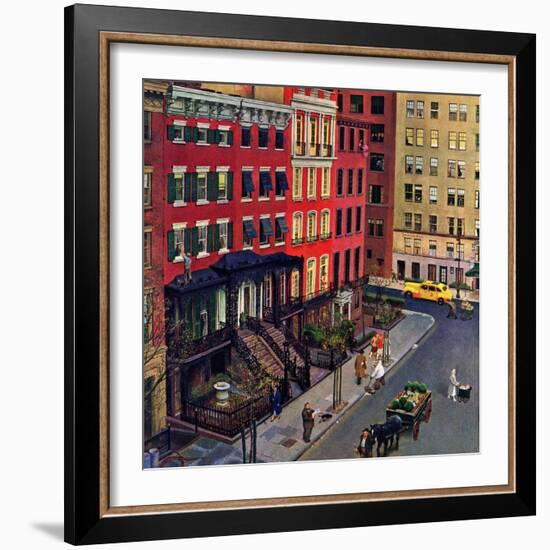 "Gramercy Park," March 25, 1944-John Falter-Framed Giclee Print