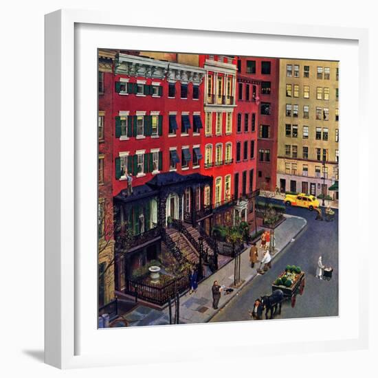 "Gramercy Park," March 25, 1944-John Falter-Framed Giclee Print