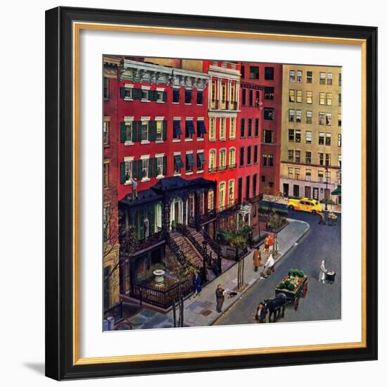 "Gramercy Park," March 25, 1944-John Falter-Framed Giclee Print