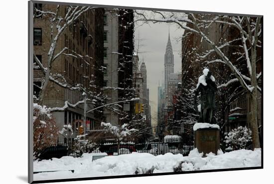 Gramercy Park, Snow, NYC, 2012-Anthony Butera-Mounted Photographic Print
