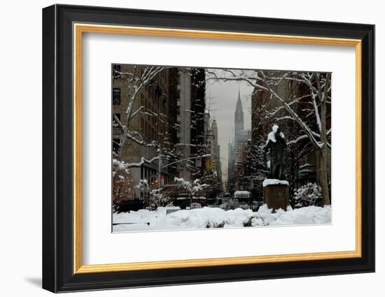 Gramercy Park, Snow, NYC, 2012-Anthony Butera-Framed Photographic Print