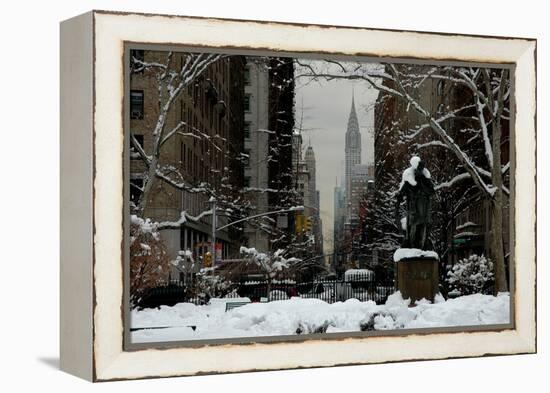 Gramercy Park, Snow, NYC, 2012-Anthony Butera-Framed Premier Image Canvas