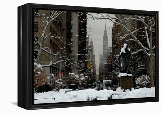 Gramercy Park, Snow, NYC, 2012-Anthony Butera-Framed Premier Image Canvas
