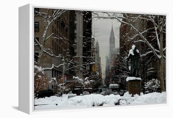 Gramercy Park, Snow, NYC, 2012-Anthony Butera-Framed Premier Image Canvas